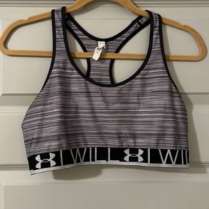 Under Amour sports bra. Gray and black. Size XL